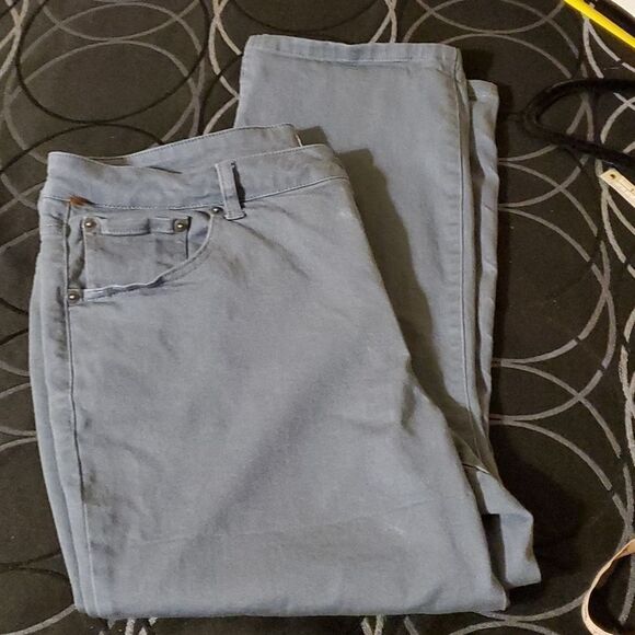 LOGO BY LORI GOLDSTEIN stretch twill cropped pants us 16 - Picture 1 of 7